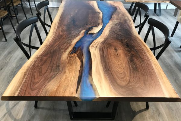 Custom Live Edge Epoxy River Conference Tables by WoodLab