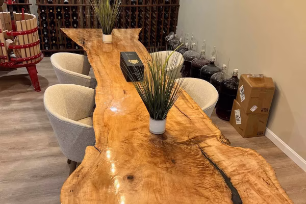 Custom Live Edge Epoxy River Conference Tables by WoodLab of New York